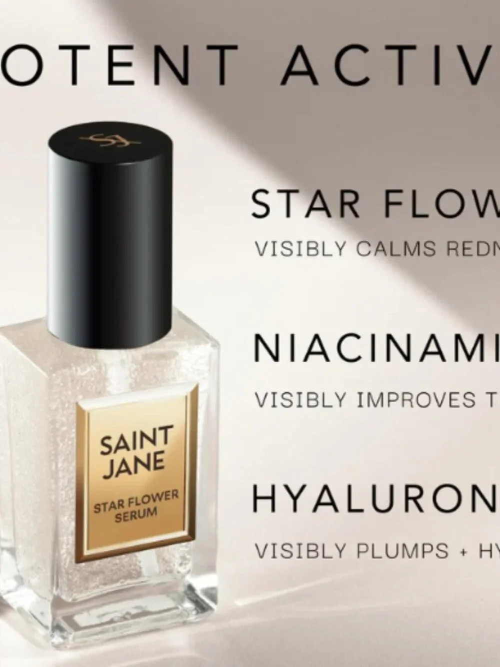 Saint Jane Star Flower Niacinamide Serum/Cream & Gold Floral NEW!
